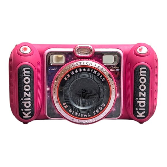 VTech KidiZoom Duo DX Digital Camera Pink 5MP - MP3 Player Tested Working - Picture 1 of 9